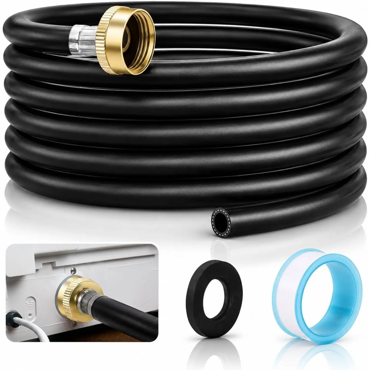 20ft Length Dehumidifier Drain Hose with 3/4" FHT Connector - Leakproof, Premium Durable, Rust-Resistant, Wider Design for Faster Water Flow, Compatible with All Dehumidifiers