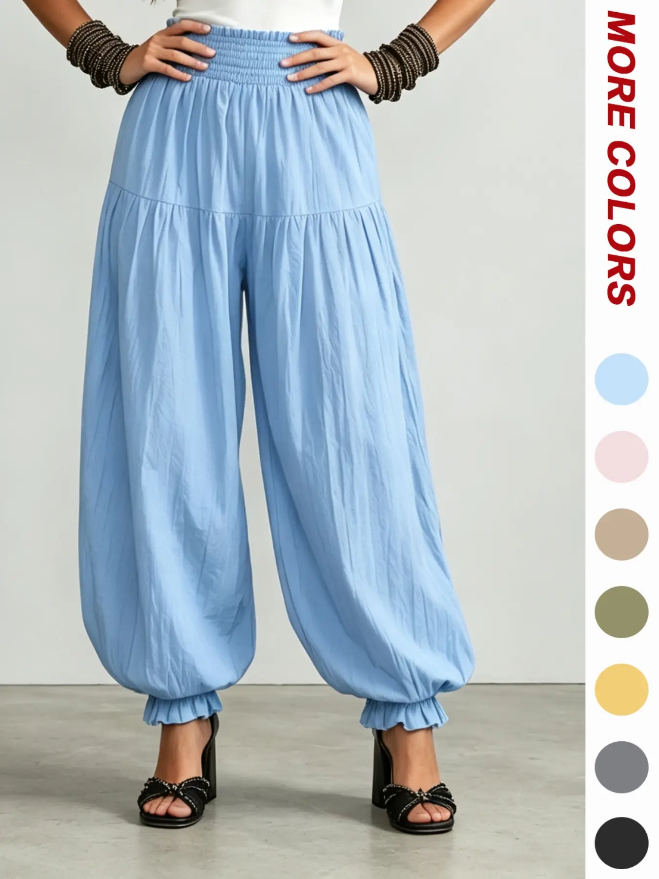 2026 Women's Summer Loose Lantern Elastic Pants | Ruffle Hem, Lazy Style & Baggy Fit for Home, Lounge & Casual Outdoors