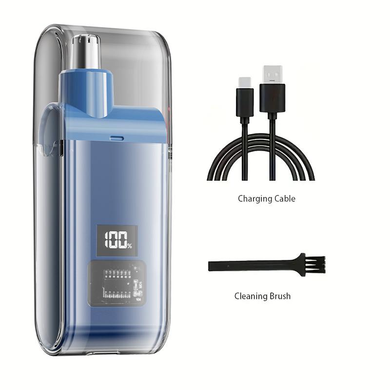 Portable mini nose hair trimmer, waterproof, dry and wet dual-purpose painless nose hair trimmer, electric shaving tool, nose and beard trimmer, men's ear and nose trimmer, USB charging