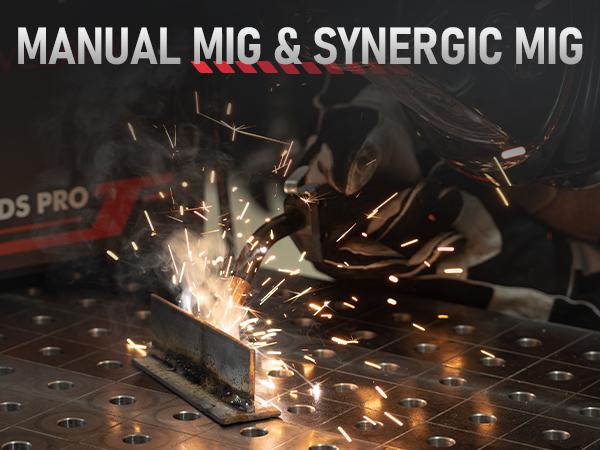 YESWELDER 165Amp 110/220V Gas Gasless MIG Welder MIG-165DS-PRO | Flux Core/MIG/Lift TIG/Stick 4-in-1 Welding Machine | Digital Display & Synergic Control