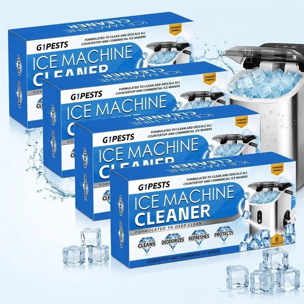 Ice Maker Cleaning Tablets (6-Pack) | Practical cleaning tablets that remove limescale and odors; gentle on stainless steel; suitable for both countertop and commercial ice makers., Ice Machine Cleaner De-Scalers, Cleaning Tablets De-Scalers