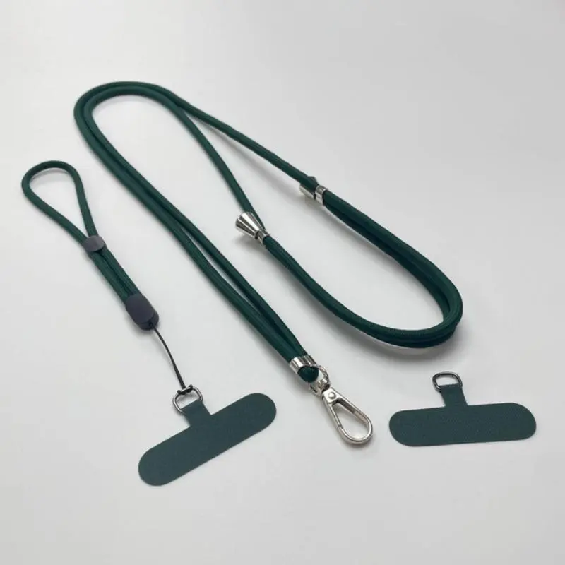 A Set of Two Adjustable Phone Lanyards for Couples, Featuring Both Long And Short Styles. These Fashionable Outdoor Wrist Straps Can Be Worn Crossbody Or Around The Neck, Come with Adhesive Patches