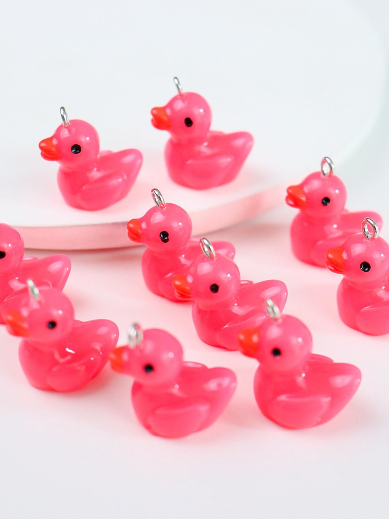 Resin Duck Pendant Charms DIY Jewelry Making Kit, Pack of 5 Resin Accessories for Earrings Keychains Phone Straps