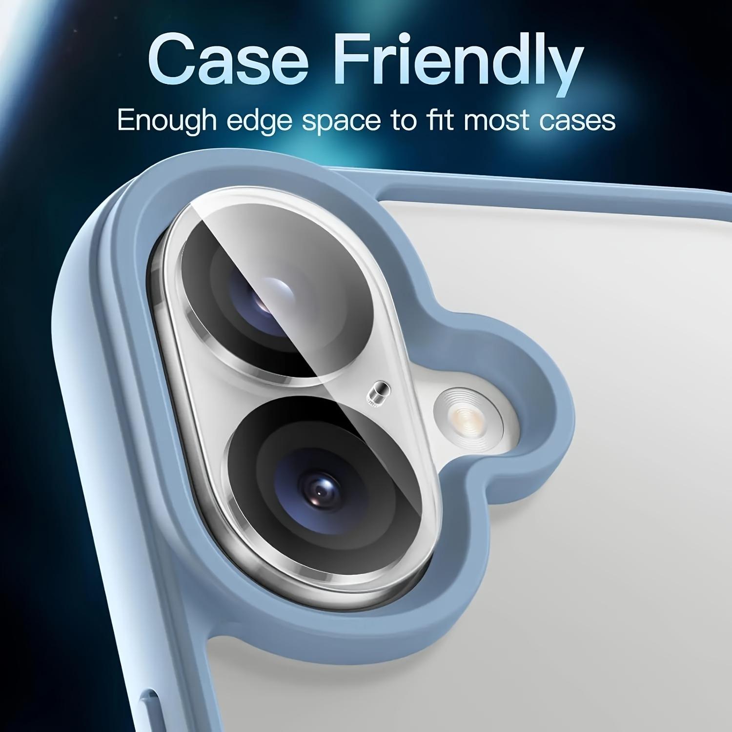 3 Pack Ultra HD Phone Camera Lens Protector, Accessories For iPhone 17/16/15/14/13/12/11/17 Pro Max/16 Pro Max/15 Pro/Plus/Mini, 3D Tempered Glass Camera Lens Protector, 9H+ Hardness, Anti-Scratch, Full Coverage, Case Friendly, Easy Installation