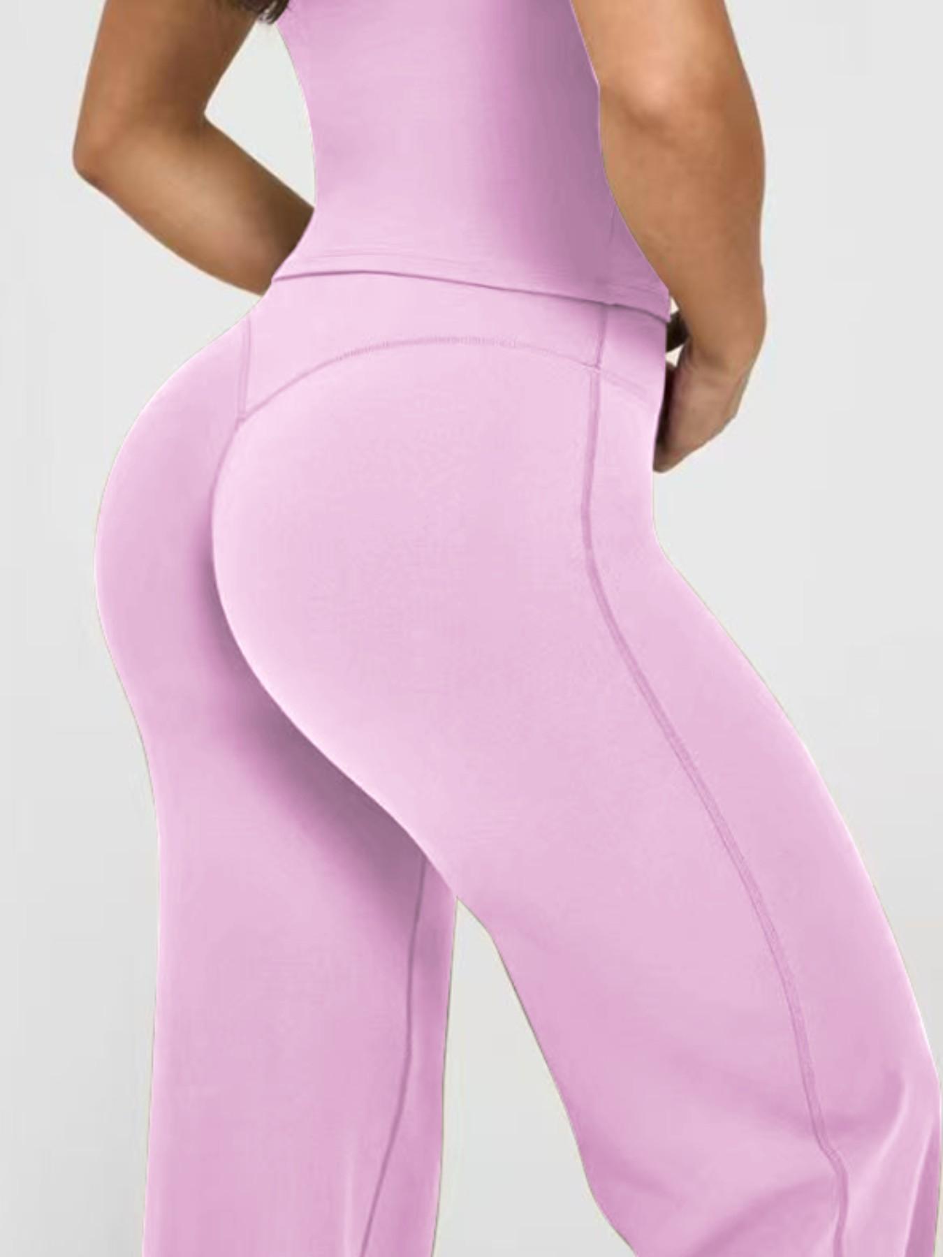 Women's High Waisted Elastic Wide Leg Pants, Loose Straight Fit, Perfect for Yoga and Pilates, Comfortable Daily Wear