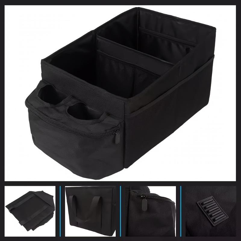 Large Capacity Foldable Oxford Car Seat Organizer Multifunctional Rear Seat Storage Box