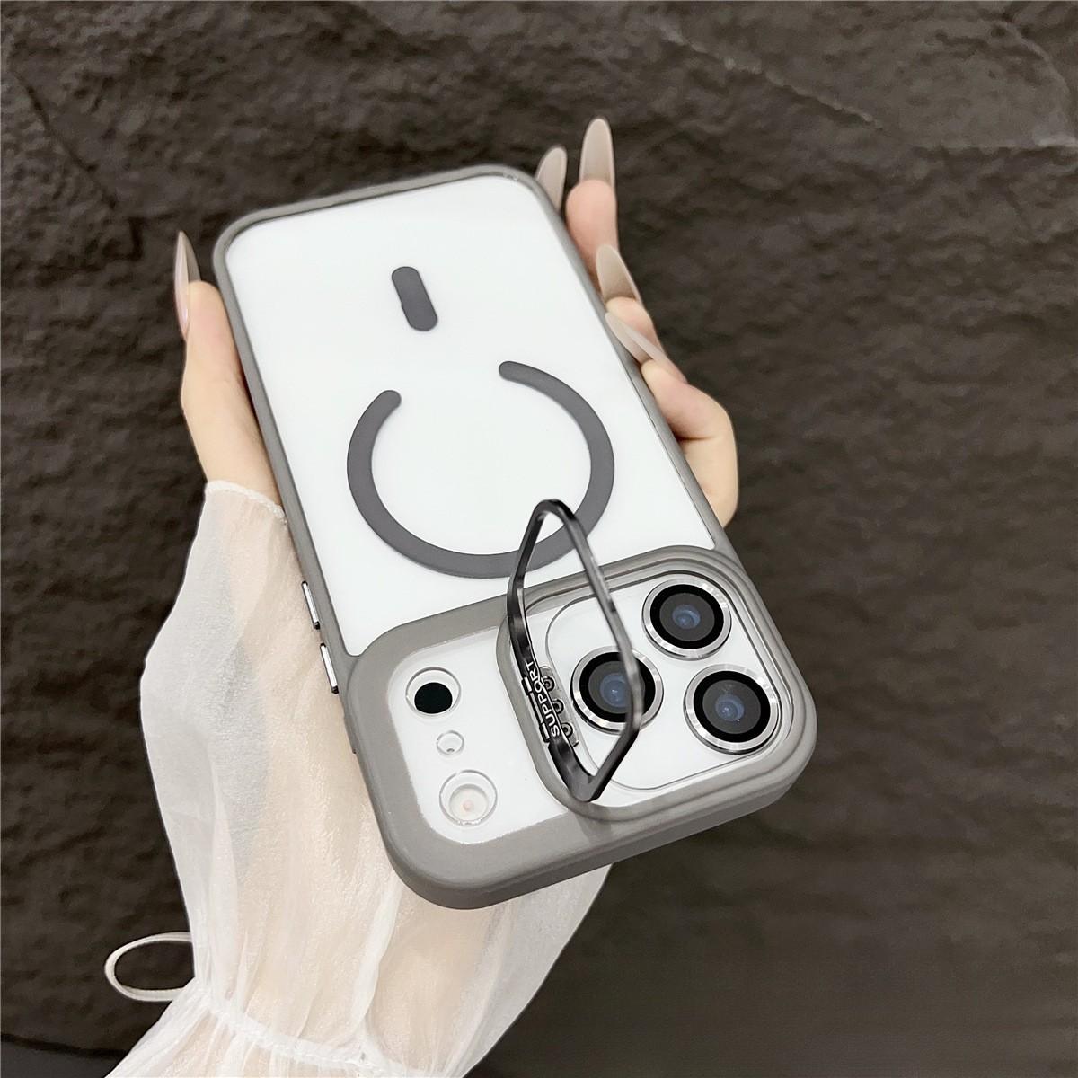 Newly Upgraded iPhone 17 Pro Max Magnetic Case | Ergonomic Anti-Slip Comfort Grip | Protective Anti-Scratch New Magnetic Icon Process | Magsafe with Lens Cover | Hidden Metal Stand | Shockproof & Drop Resistant | Elegant Phone-Mate Gift Casing Accessories