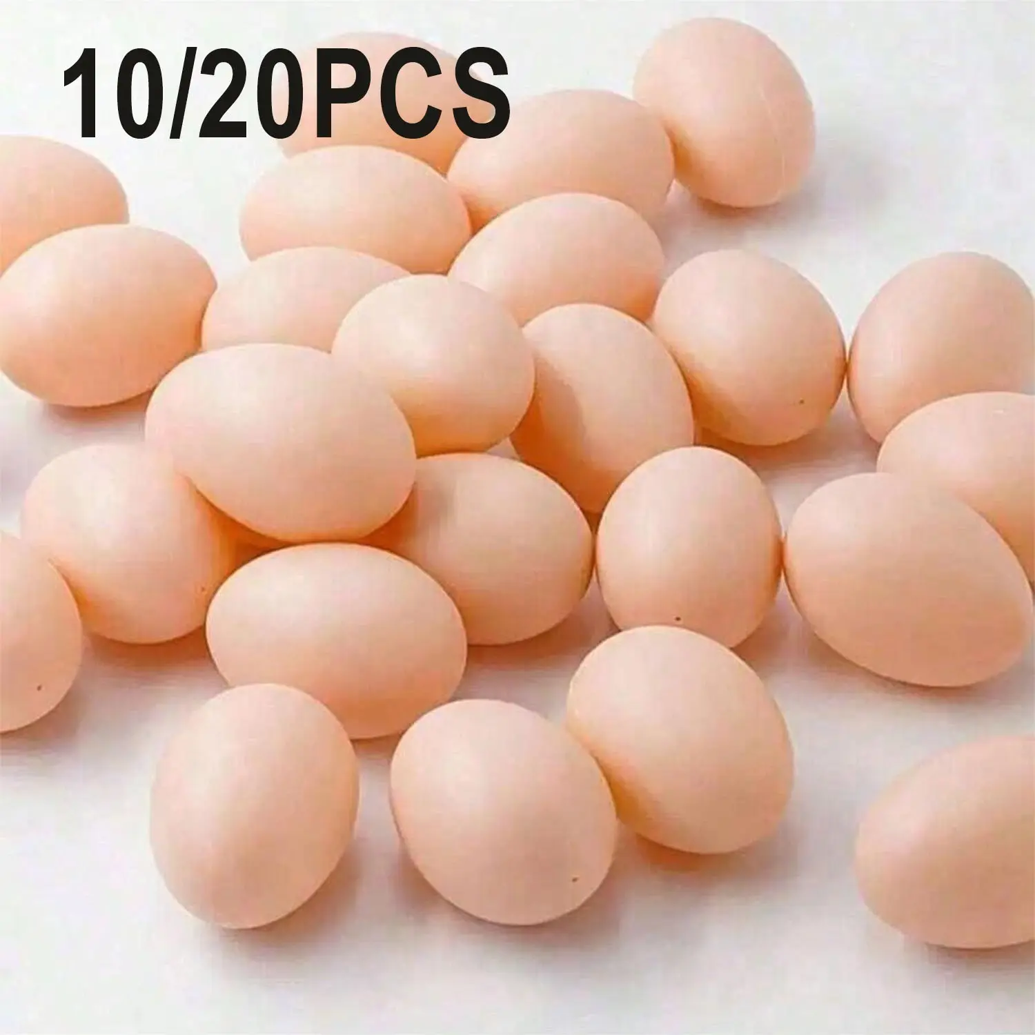 Realistic Plastic Eggs for Chicken Coop, DIY Craft Supplies, Home Decorative Nesting Decor, Farm Animal Enclosure Accessories, Decorations, 10/20 Pieces