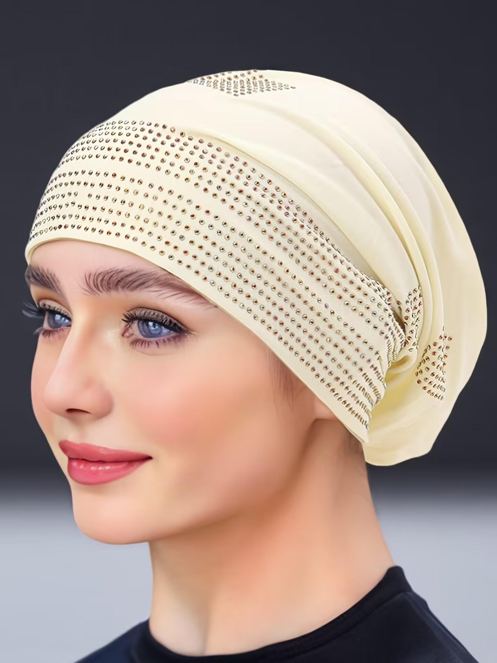 Women's Solid Color Hijab Balaclava, Breathable & Comfortable, Loose-Fit Turban Cap, Ideal for Sports, Yoga, Fitness, Fashion