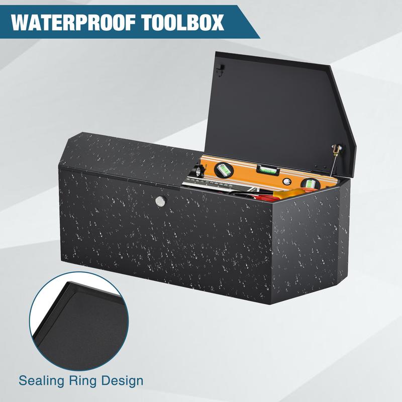 36'' Steel Trailer Tongue Box, 36"x12"x12" Heavy Duty Storage With Lock and Keys, Utility Truck Tool Box Storage Organizer, Tool Chest for Pickup Truck Bed, RV 36'' Steel Trailer Tongue Box, 36"x12"x12" Heavy Duty Storage With Lock and Keys, Utility Truck Tool Box Storage Organizer, Tool Chest for Pickup Truck Bed, RV