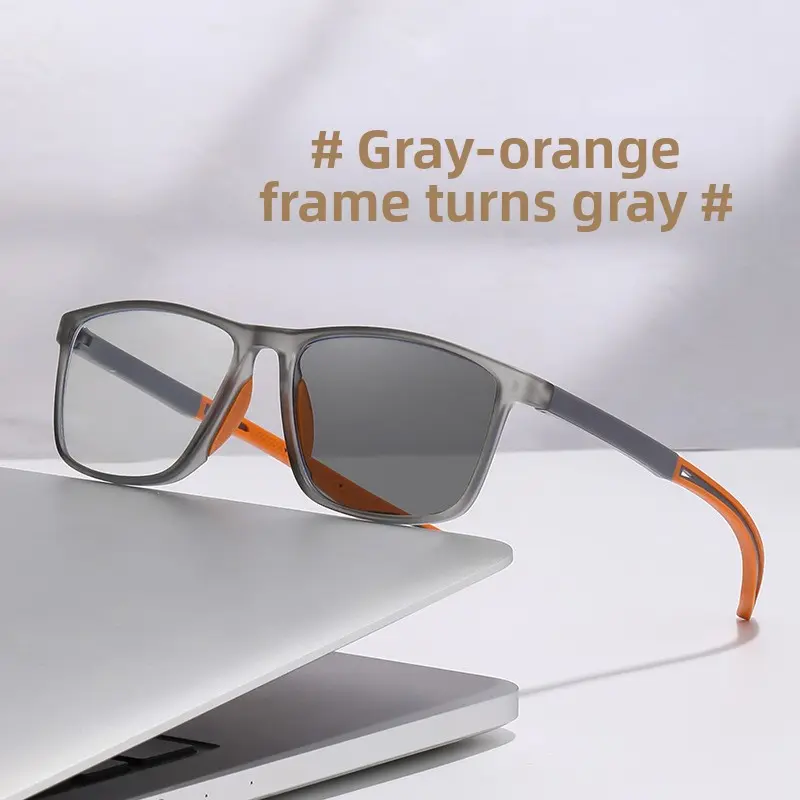 Sports anti-myopia glasses with light-sensitive color-changing lenses, cool outdoor impact-resistant and sun-protective, indoor and outdoor dual-purpose anti-blue light, anti-myopia glasses