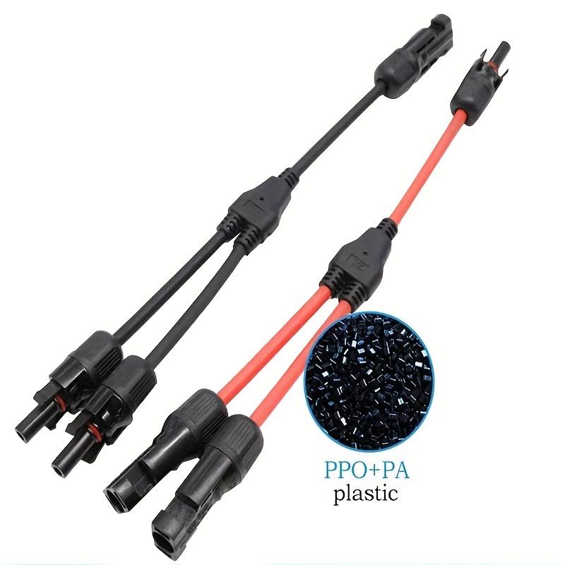 2pcs Solar Connector Photovoltaic Panel Adaptor Y BranchPlug 1 To 2 Parallel Connection of Battery PlateAssembly RV PV Group Line