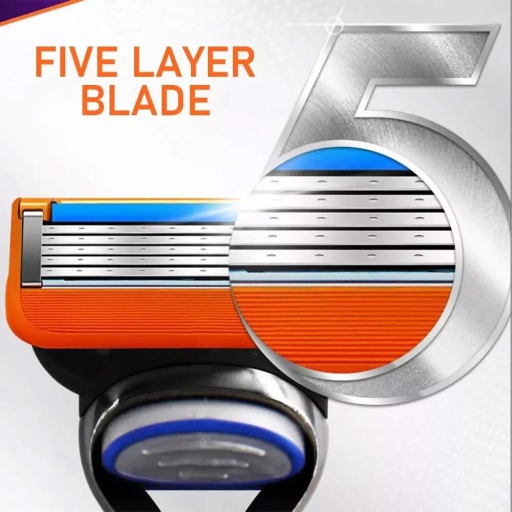 Metal Replacement Handle Compatible with Gillette Fusion5 Men's Razor, Ergonomic Non-Slip Smooth Design, Includes 8 Replaceable Blades, Stainless Steel Razors Set, Shaver Razors Shaving Tool