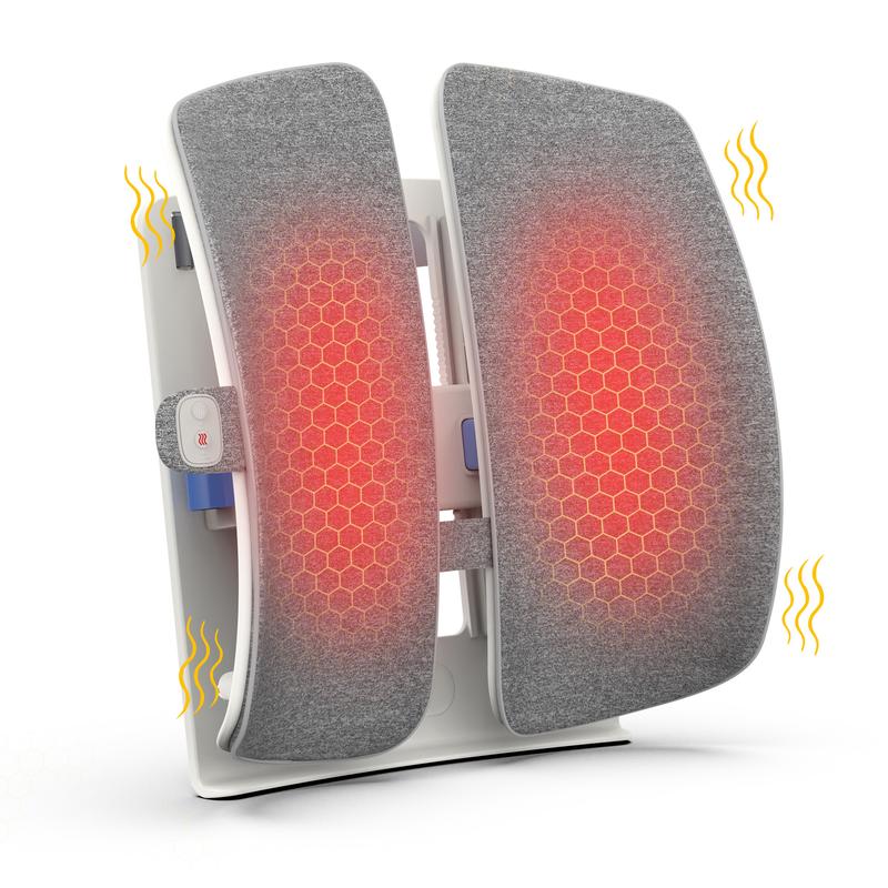 COMFIER Heated Lumbar Support Pillow with Vibration Massage, Back Support Cushion for Office Chair, Graphene Heating Chair Back Massager for Car Gaming Chair, Adjustable Height Up to 18.1 Inches Mother's Day