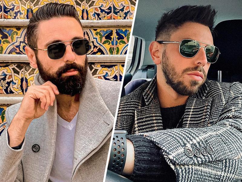 SUNGAIT Men's Military Polarized Aviator Sunglasses UV400 Protection Unisex HD Lens Bayonet Temples for Outdoor Activities