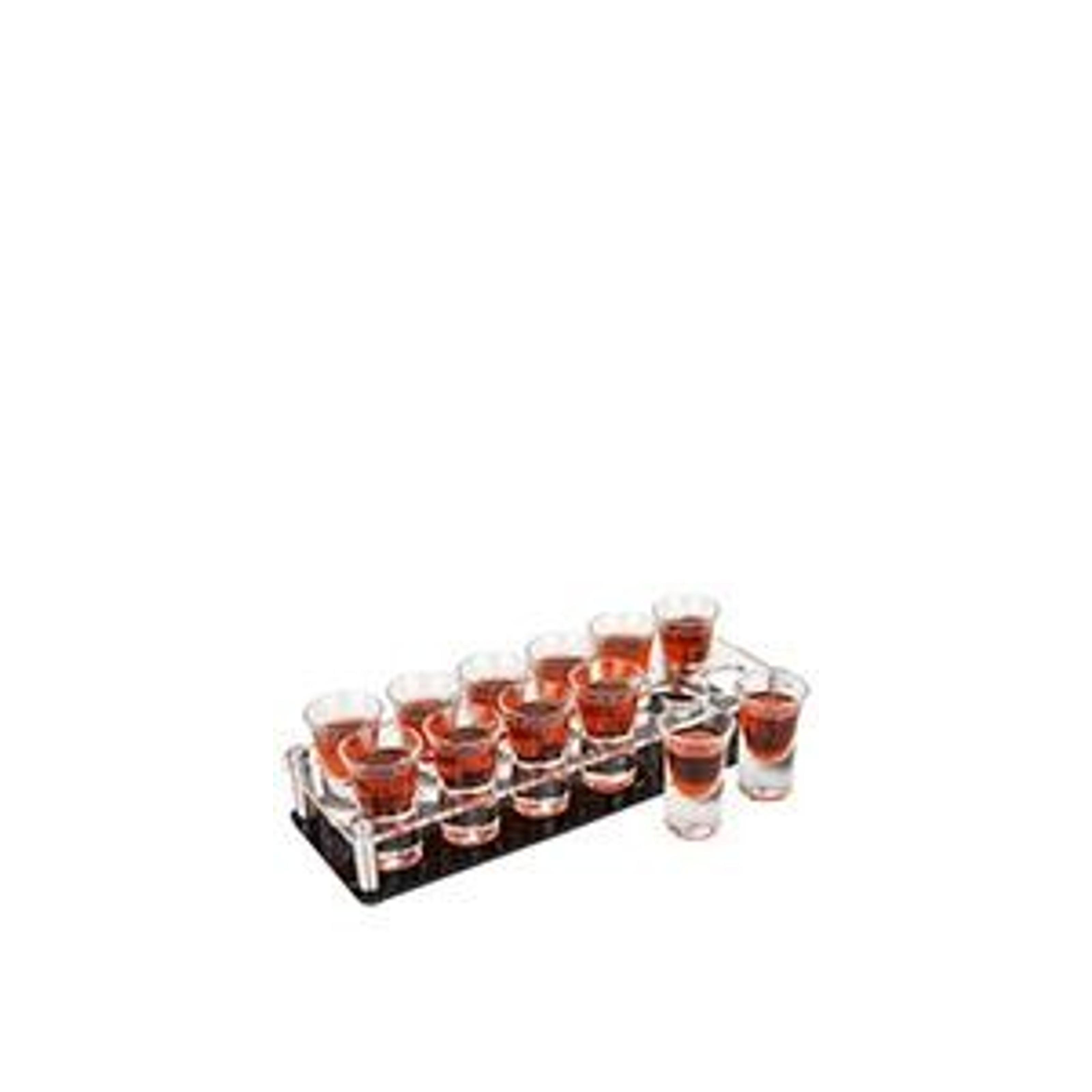 D&Z 1 Ounce Shot Glass Set with Tray, 12 Shot Glasses for Tequila/Vodka/Whiskey/Cocktail, Unique and Convenient Serving Tray - Easily Organize More Attractive Gatherings, Ideal 21st Birthday Gifts
