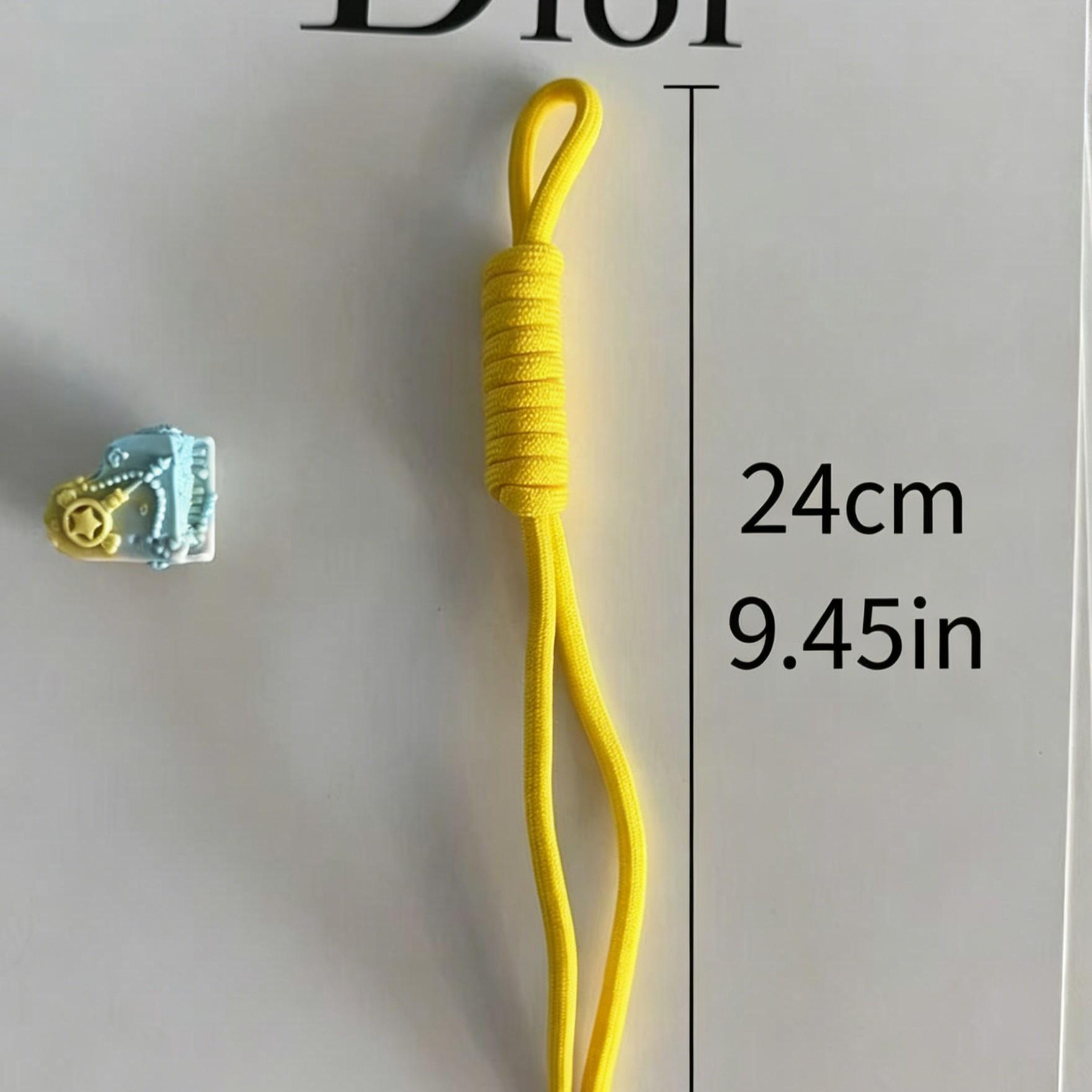 20 Pcs Random Color 5mm Braided Nylon Lanyards, Phone Wrist Strap, DIY Keychain, Woven Cord, Handmade Bag Charm & Backpack Accessory