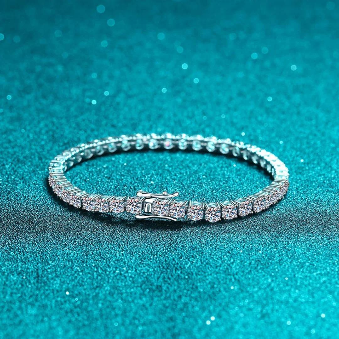D VVS1 Moissanite Tennis Bracelet 100% 925 Sterling Silver 2-6mm Classics with GRA Bracelets for Women Man Wedding Jewelry Gifts