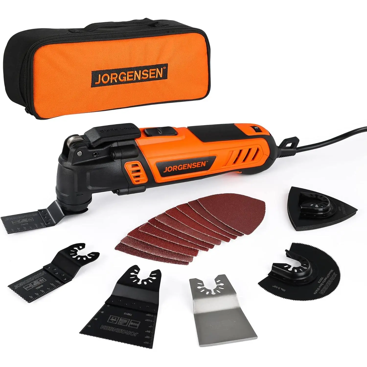 Corded Oscillating Multi Tool, Variable Speed with 16 PCS Blades| Saw, Flush Cut, Accessories, Quick Change, Wood Cutting, Sanding, Scraping, Polishing