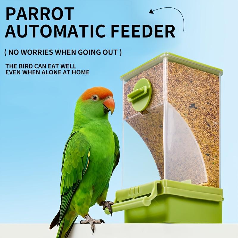 The parrot automatically feeds the chaff separation, tiger skin, Xuanfeng anti-sprinkle, hanging anti-splash and anti-sprinkle integrated feeder food box, which can hold a large capacity of food for 20 days