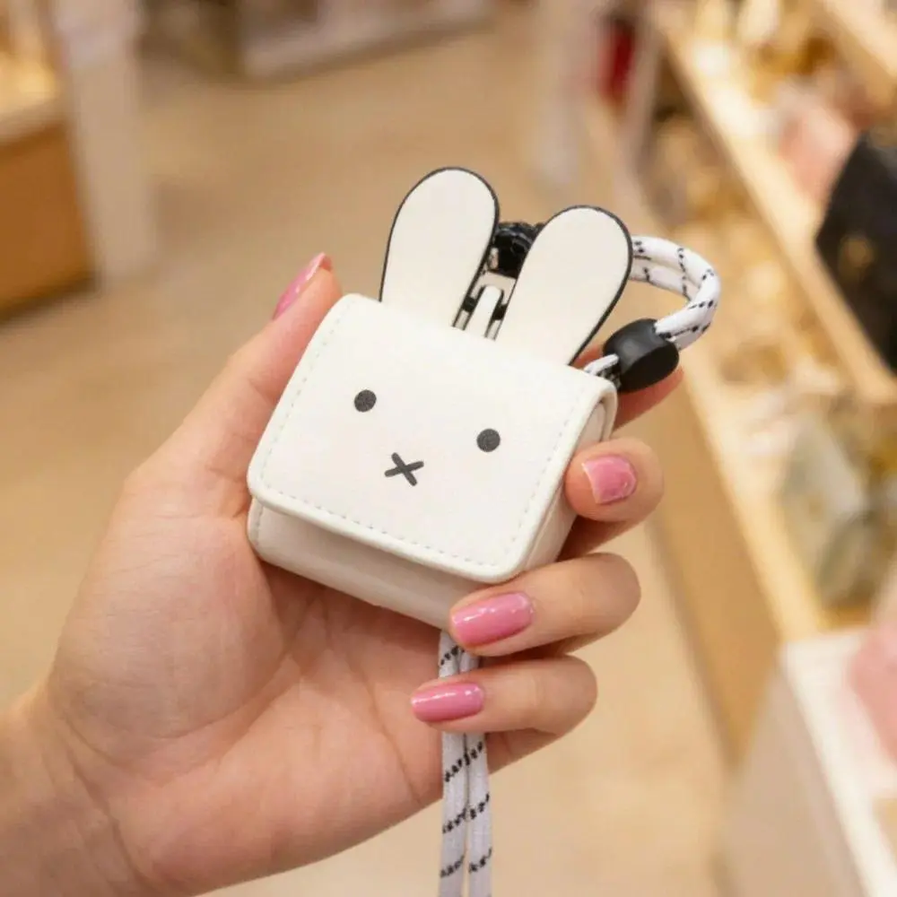 Miffy Cartoon Mini Earphone Bag Cute Kawaii Ornament Pendant Bag Storage Desktop Decor Portable Travel Accessory Holiday Gift
