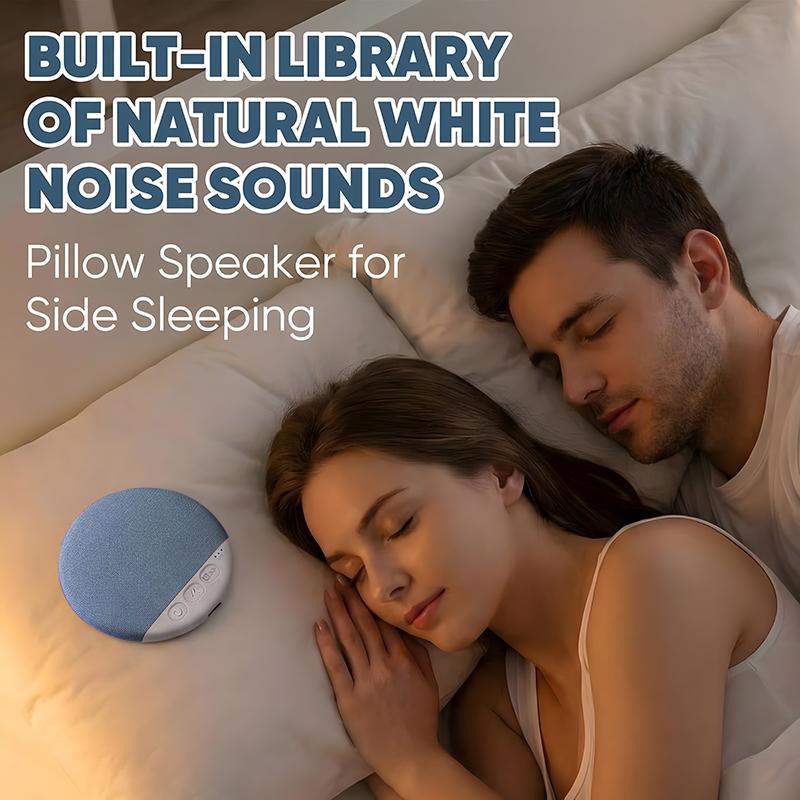 2026 New Flat Under Pillow Speakers for Sleeping, Bone Conduction Pillows Speaker Bluetooth, Private Ultra-Thin Aid with White Noise Timer, Mini Portable Slim Wireless Bedside Speak