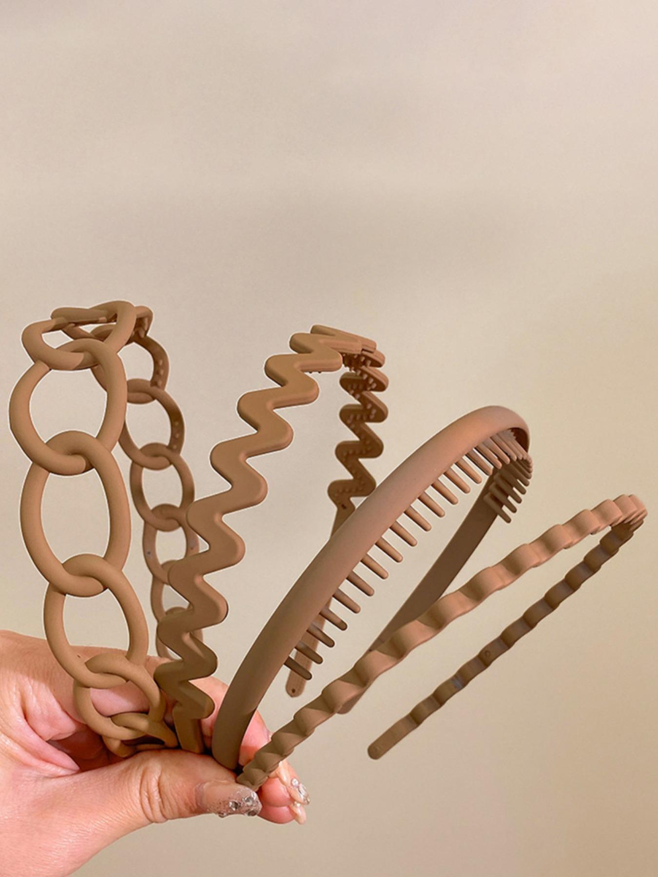 9pcs/set Multicolor Women's Simple Style Hollow out Design Hair Hoops, Casual Trendy Plain Hair Hoops, Fashionable Hair Accessories for Women & Girls for Hairstyle Decoration, Headbands