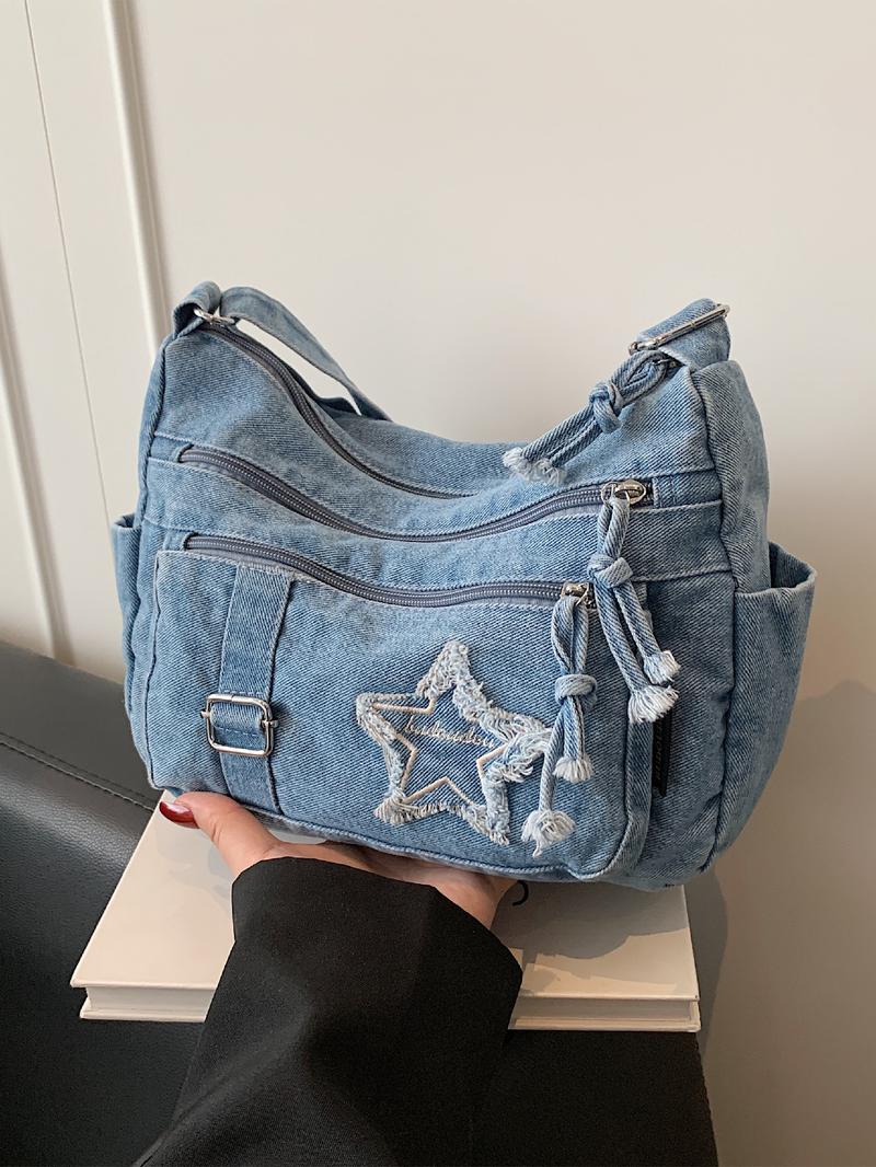 Trendy Fashion Smooth Zipper Multi-Pocket Bag, Shoulder Crossbody Backpack, Elegant Commuter Bag for Daily Use, Office Commute, Stylish Accessory