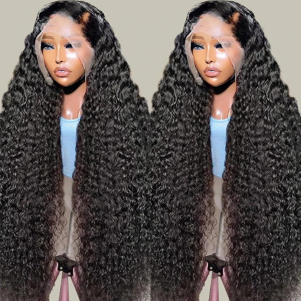 Bling Hair Deep Wave Hd Transparent 13x6 Lace Front Wig Human Hair Wet and Wavy 13x4 Curly Frontal Wigs Brazilian Bleached Human Hair for Women Bling Hair Deep Wave Hd Transparent 13x6 Lace Front Wig Human Hair Wet and Wavy 13x4 Curly Frontal Wigs Brazilian Bleached Human Hair for Women