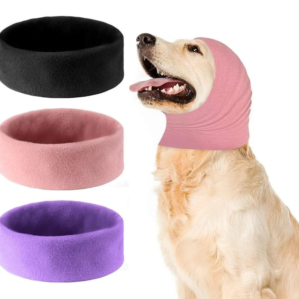 Soft Comfort Noise Reduction Pet Ear Protector 17–25cm, Reusable Pet Ear Cover for Bath Grooming Thunder Fireworks, Gentle Stress Relief Pet Accessory