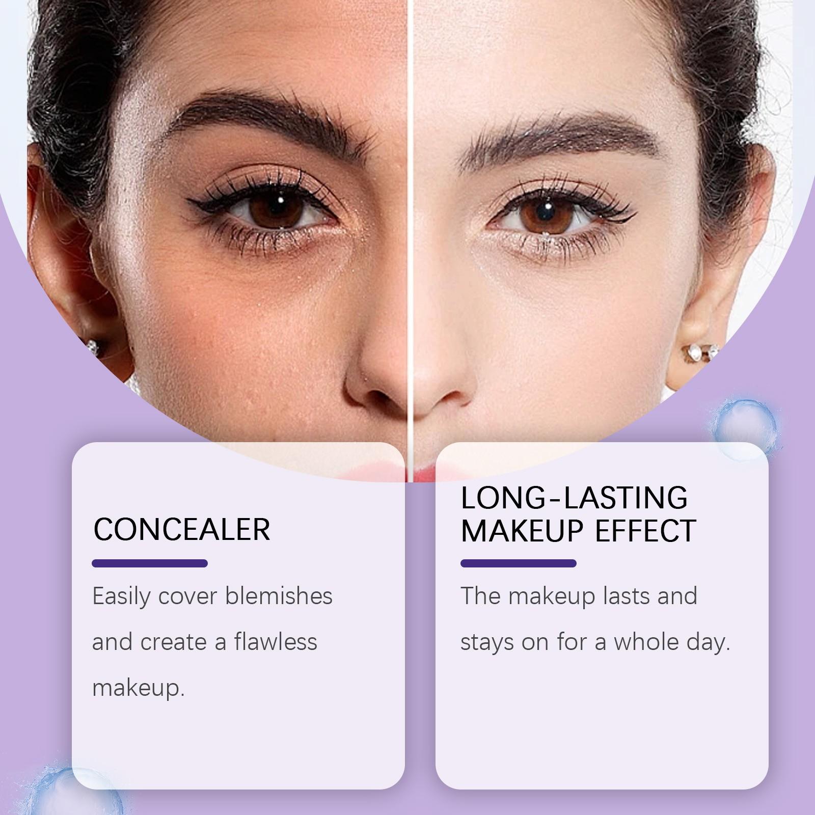 Zephoco High Efficiency Concealer Palette Natural Color Cream Concealer Full Coverage Professional Concealer Smooth Waterproof Long Lasting