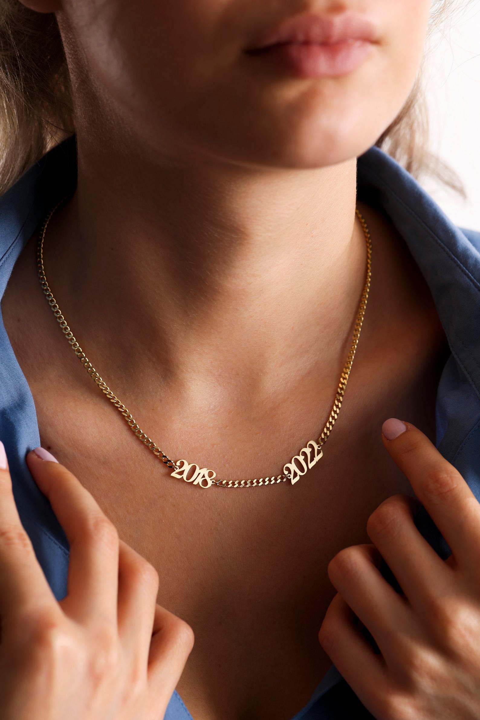 AS920 Personalized Custom Digital Name Pendant Multi-digital Name Stainless Steel Necklace Family Gift