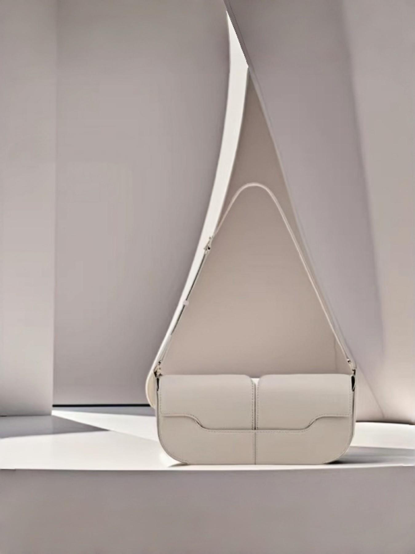 Elegant Dark Leather Crossbody Bag, French Minimalist Single Shoulder Bag, Chic Noblewoman Versatile Fanny Pack