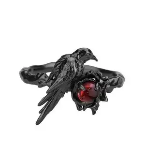 Game Love And Cosplay Rings Crow Unisex Adjustable Opening Ring Accessories Jewelry Gifts Halloween Props