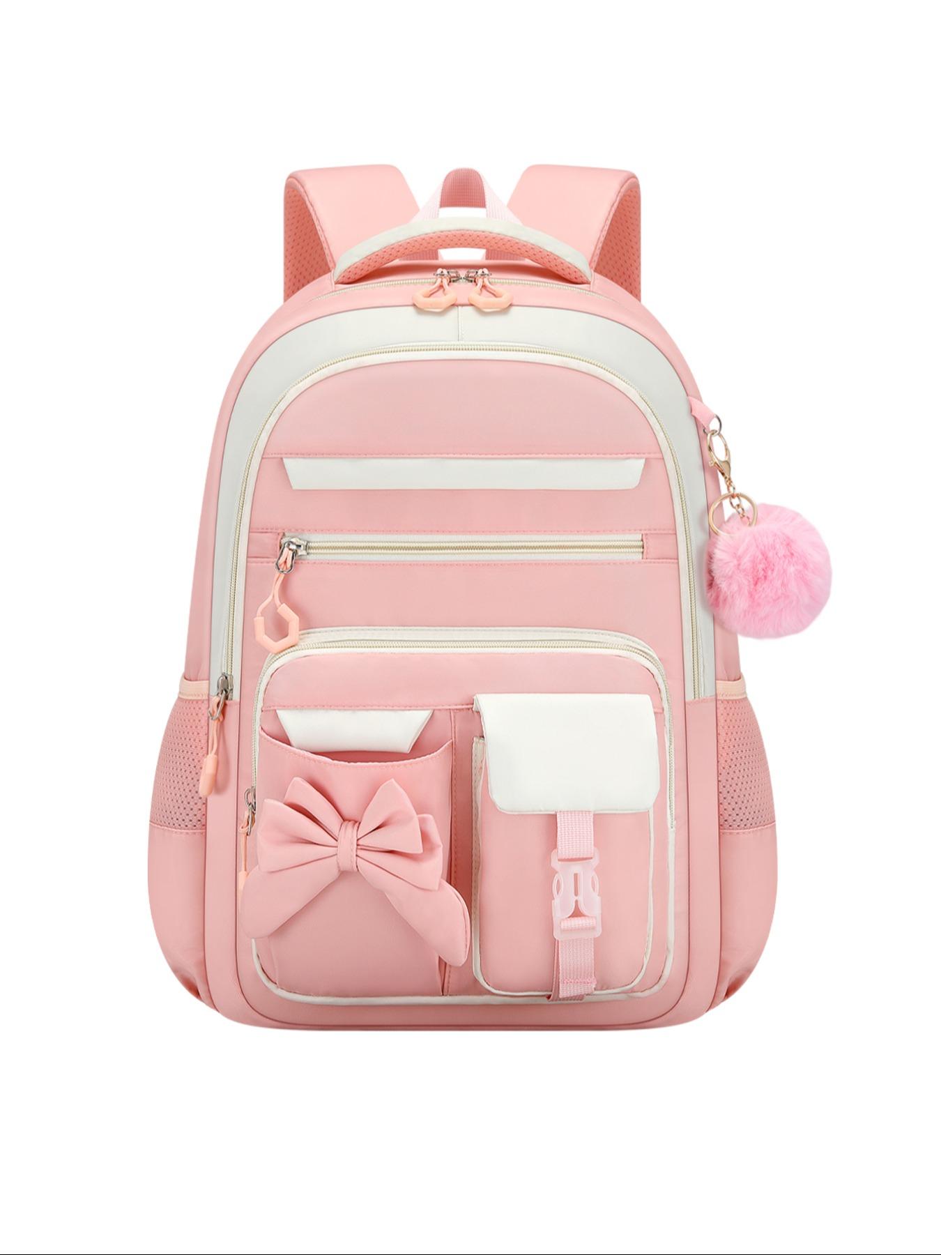 Butterfly Knot Women's Casual Backpack, Lightweight Large Capacity School Bag, Ideal for Back-To-School, Travel, and Daily Use