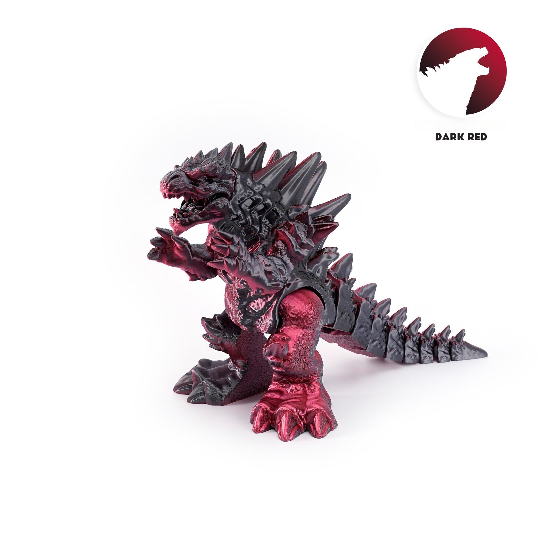 3D Printed Ice Godzilla Desktop Ornament, Transforming Figure Gift for Boys, Craftsmanship Toy, Trendy Collectible