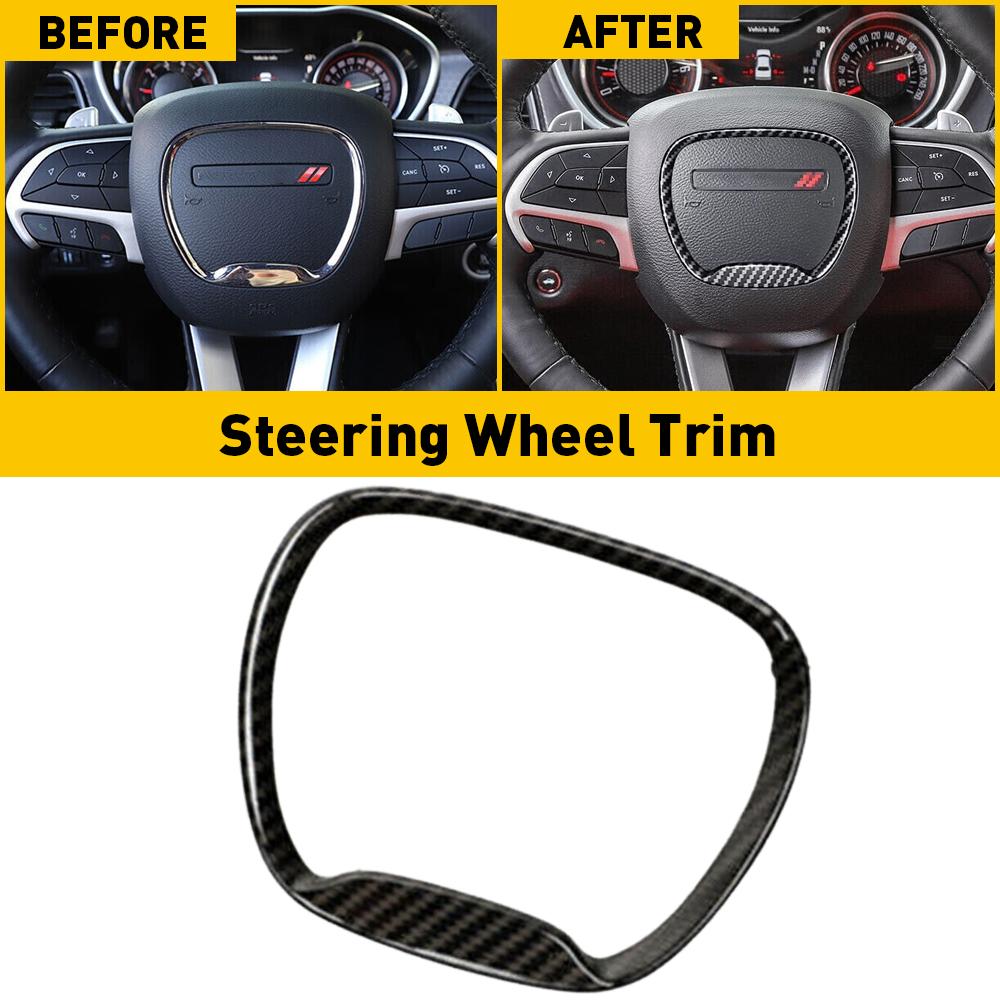 AUXITO For 2014-2021 Dodge Durango Jeep Grand Cherokee SRT8 Steering Wheel Trim Fit