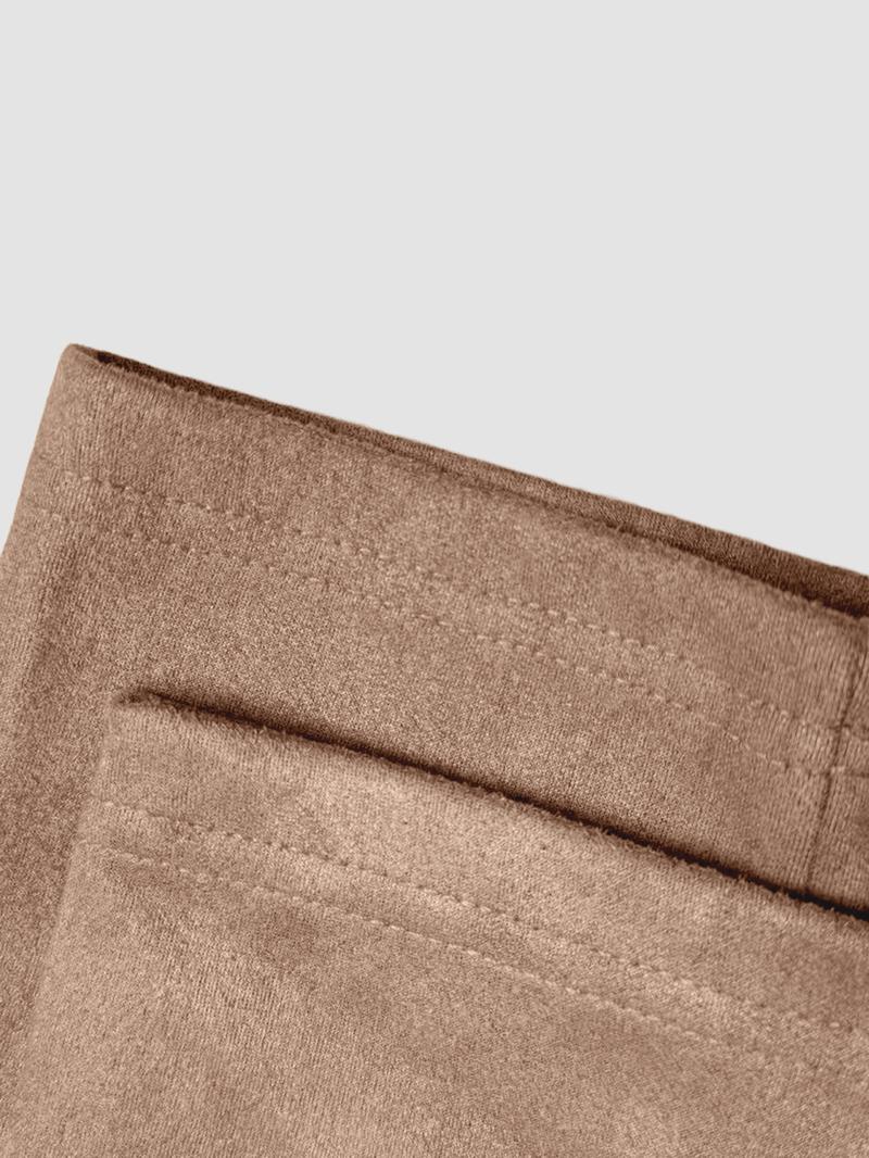 Women's Tan Suede Pearl Button Blazer, Faux Suede Fabric & Decorative Pearl Buttons & Puff Shoulders & Tailored Fit & Multiple Color Options 1pc Women's Tan Suede Pearl Button Blazer, Faux Suede Fabric & Decorative Pearl Buttons & Puff Shoulders & Tailored Fit & Multiple Color Options 1pc