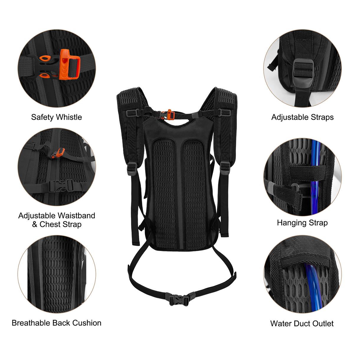 Wolt Hiking Hydration Backpack with 2L Hydration Bladder for Women, Men, Cycling, Climbing, Motorcycle Accessories Outdoor Adventures Fathersdaygift