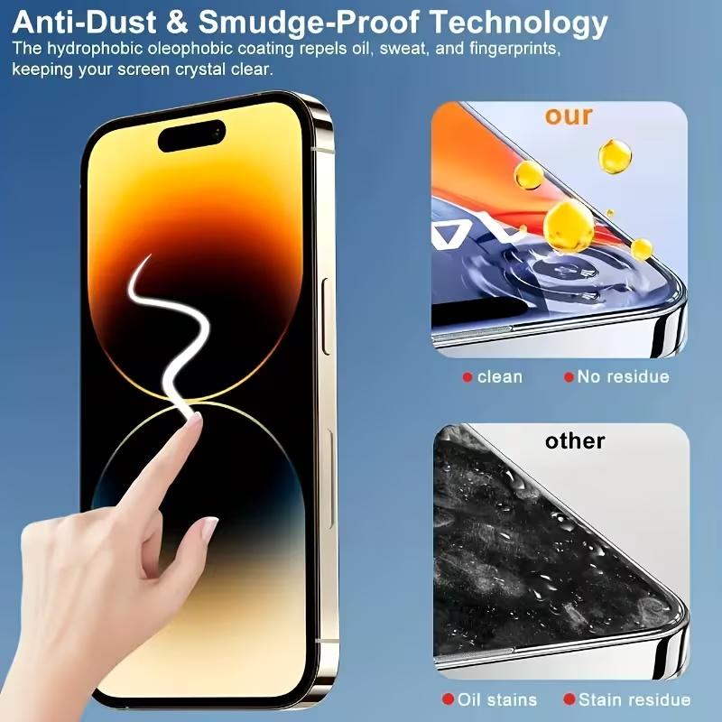 3-Pack Anti-Spy Screen Protector Film for iPhone 17promax 16promax 15promax, Privacy Phone Protection, Speaker Dust Mesh, Full Coverage