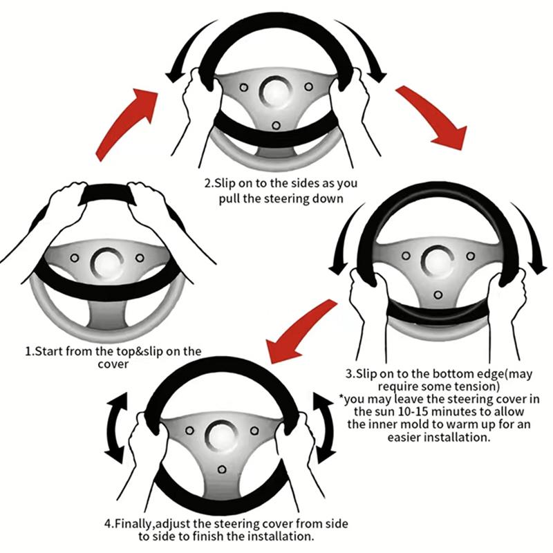 4 Butterfly-Themed Car Seat Cover & Interior Accessory Combo: Lightweight and Breathable Seat Covers for 5-Seater Vehicles, Butterfly-Print Steering Wheel Cover, and Additional Decorative Accents; Compatible with Most Sedan and SUV Models