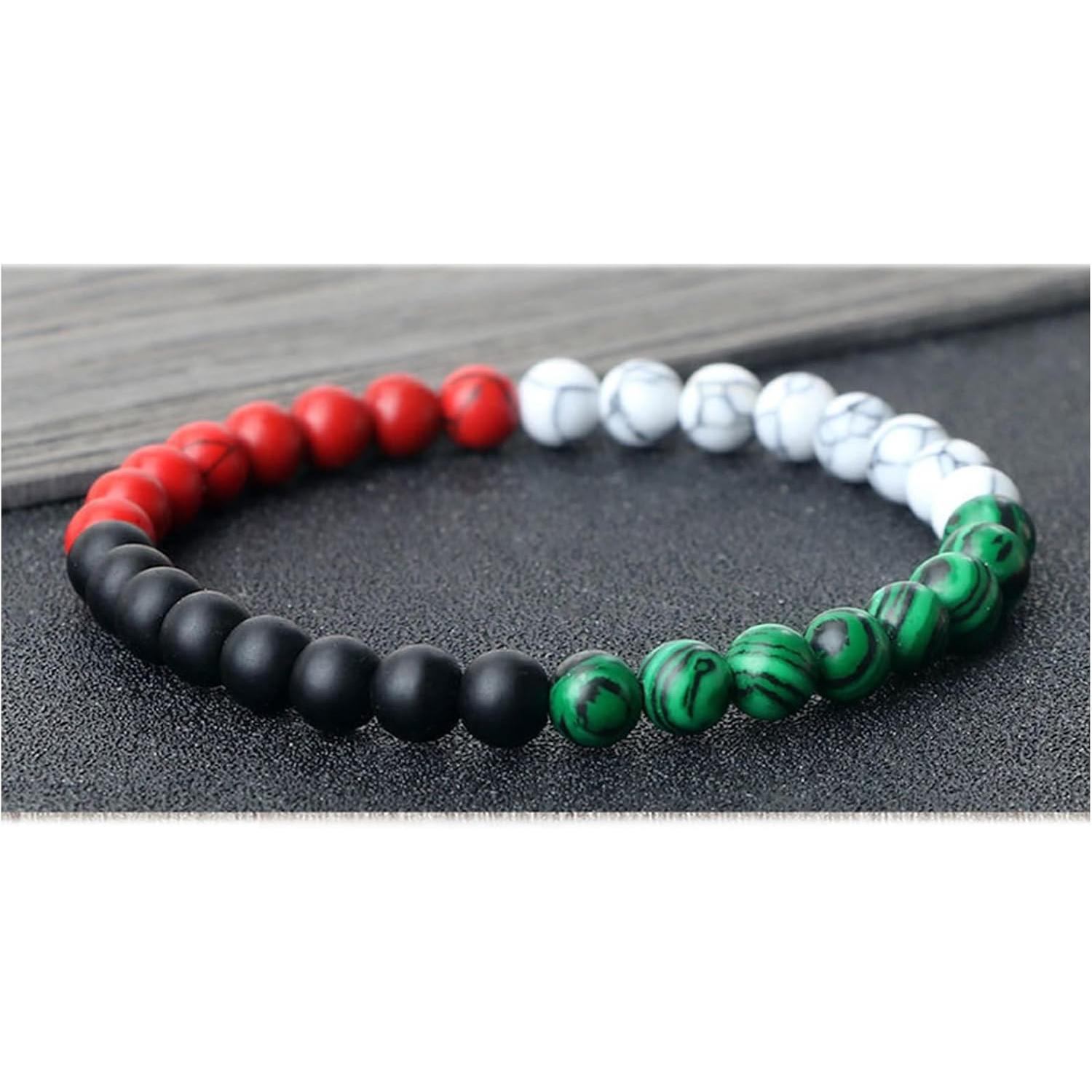 Palestinian Beaded Strand Bracelet - Free Palestine Beaded Bracelet for Men and Women, Support Palestinian Accessories