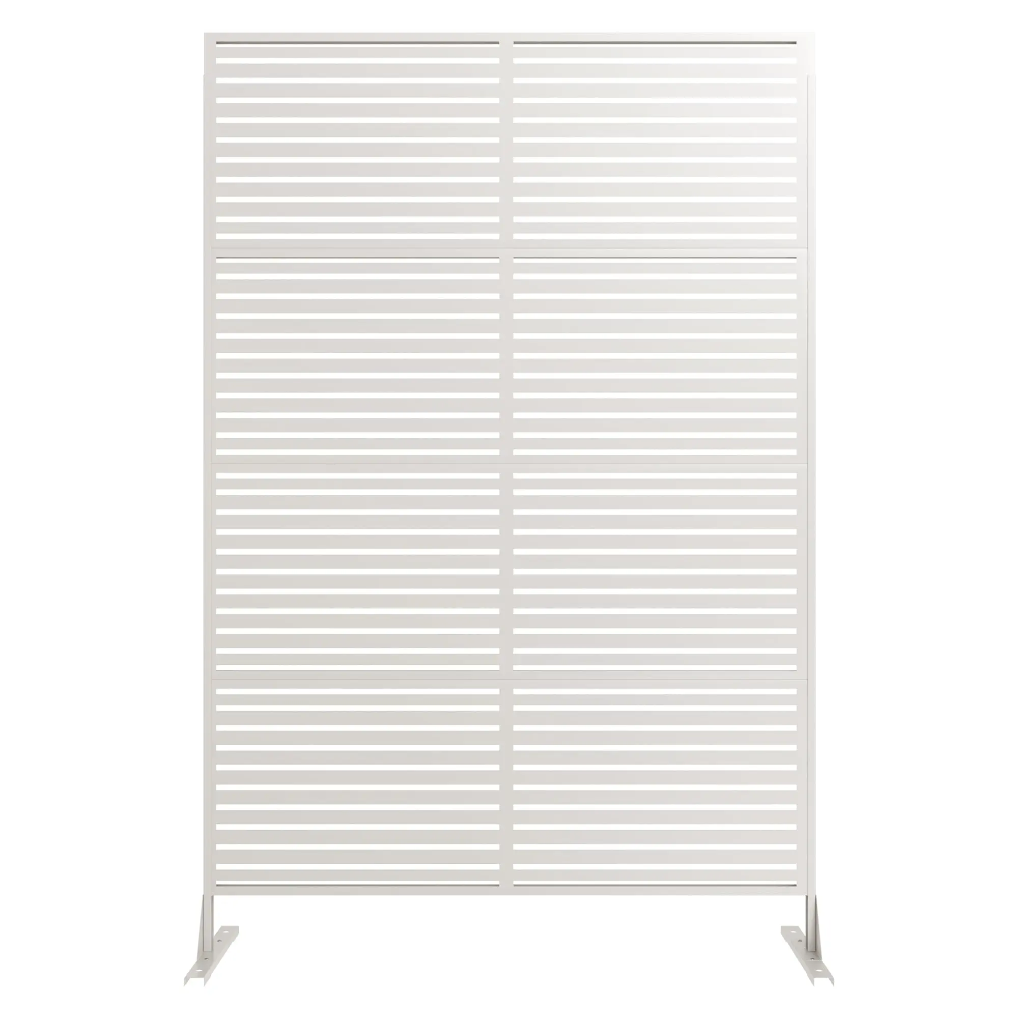 GARVEE Metal Privacy Screen 72" H×47" W for Outdoor Freestanding Decorative Privacy Wall Panels with Stand, Patio Balcony Screens for Outside Divider Deck Porch Garden, 1PC