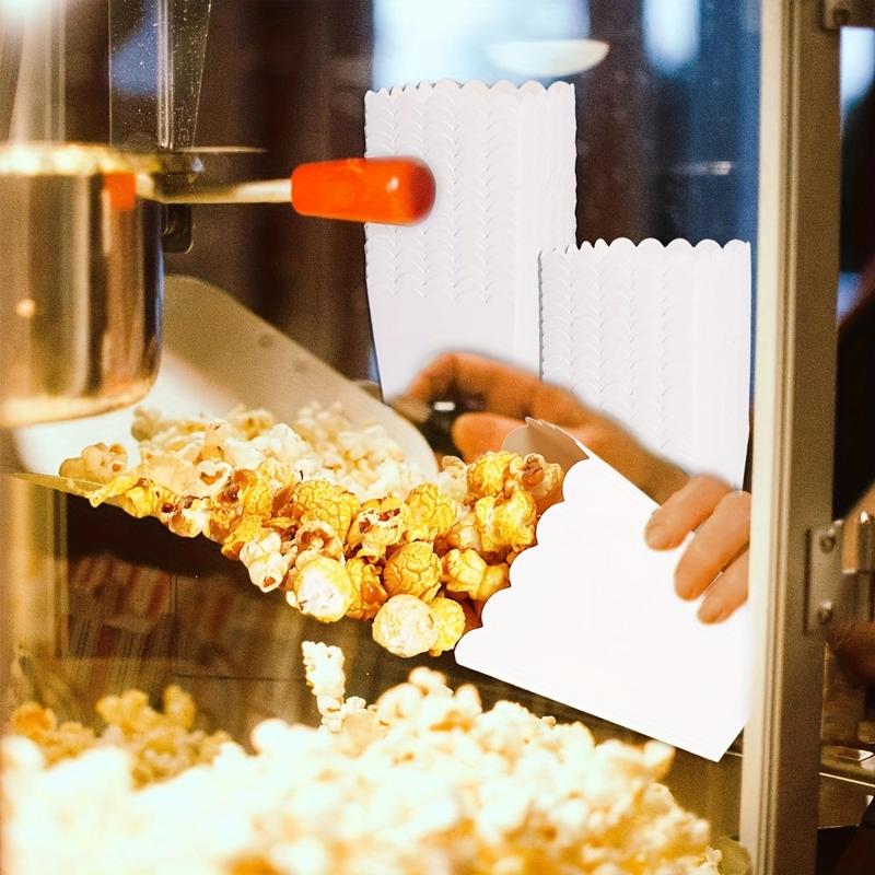 6 Foldable Popcorn Cups, Portable Popcorn Box, Paper Popcorn Bucket, Carnival Movie Popcorn Supplies, Christmas Party Snack Cups, Disposable Cups