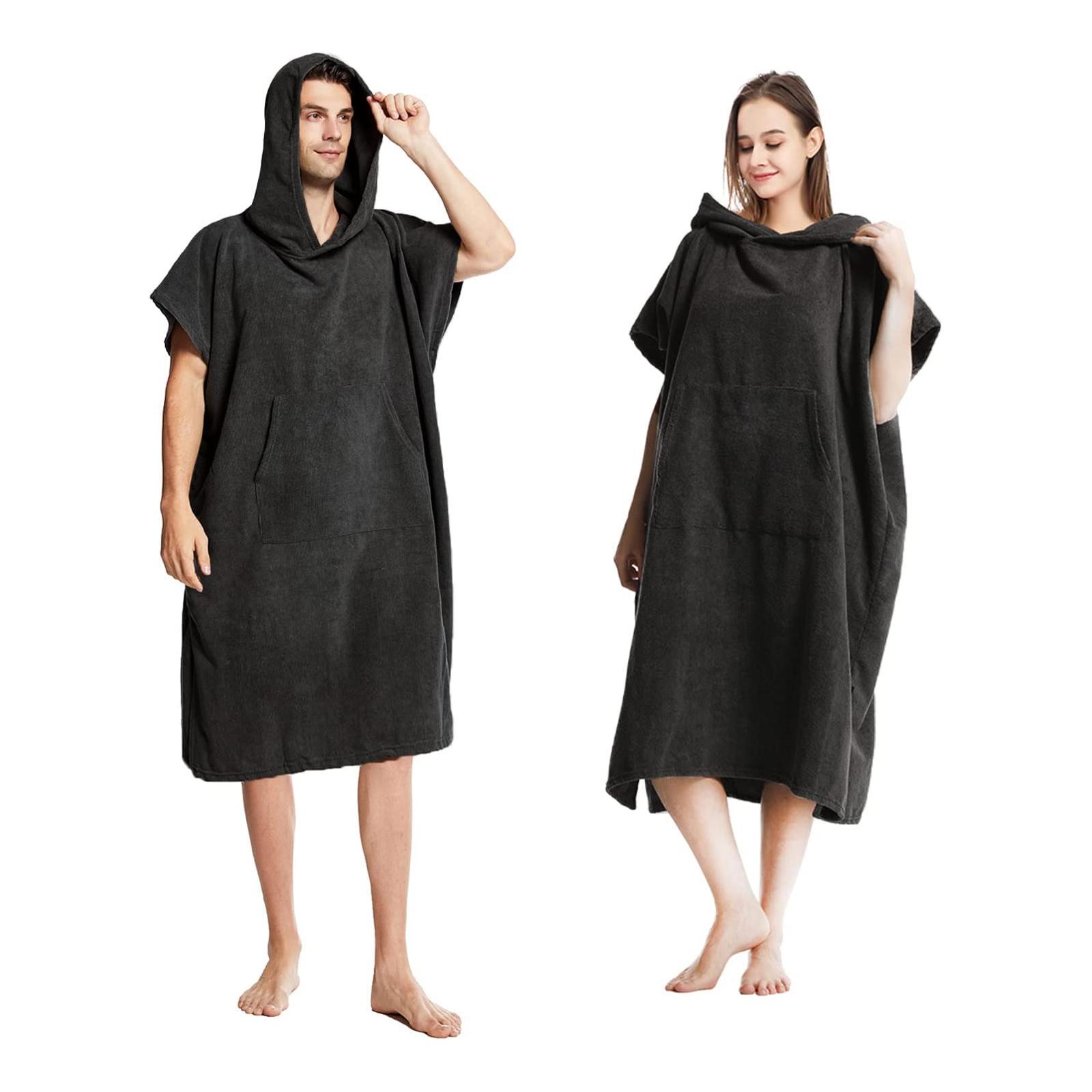 1pc Microfiber Changing Robe with Hooded Design and Convenient Pockets, Quick-Dry Warmer Changing Towel for Men and Women, Unisex Fit, Perfect for Camping, Surfing and Swimming.