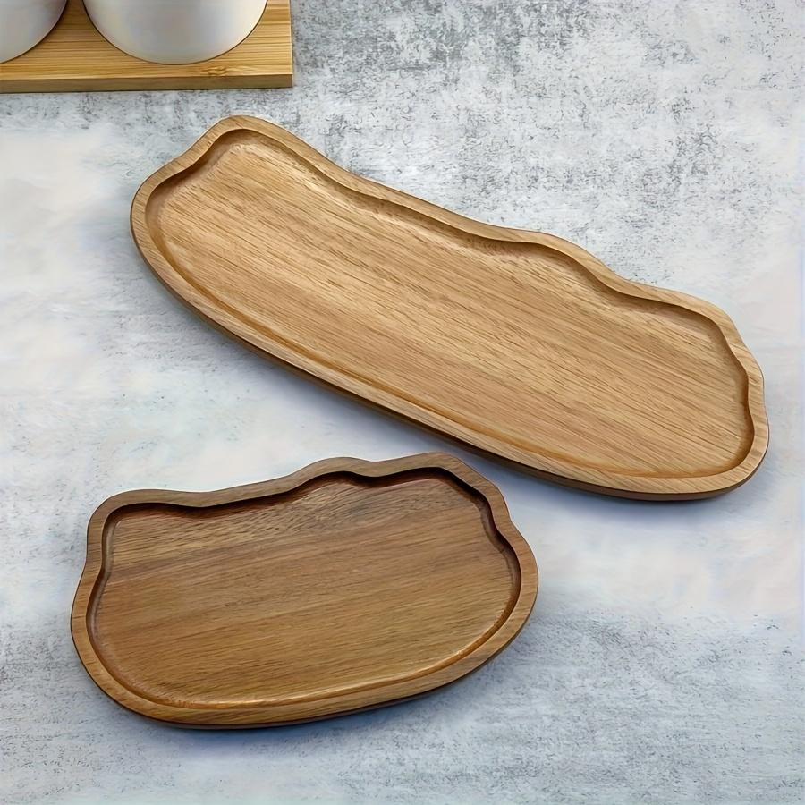 1/2 Set Wooden Tray, Multi-functional Wooden Tray, Cloud-shaped Tray, Cosmetic Display Tray, Perfume Tray, Bathroom Tray, Tableware Tray, Cake Tray, Kitchen Tray, Garden Tray, Party, Outdoor Festival, Buffet Tray, Display Tray, Decorative Tray, Party Tray