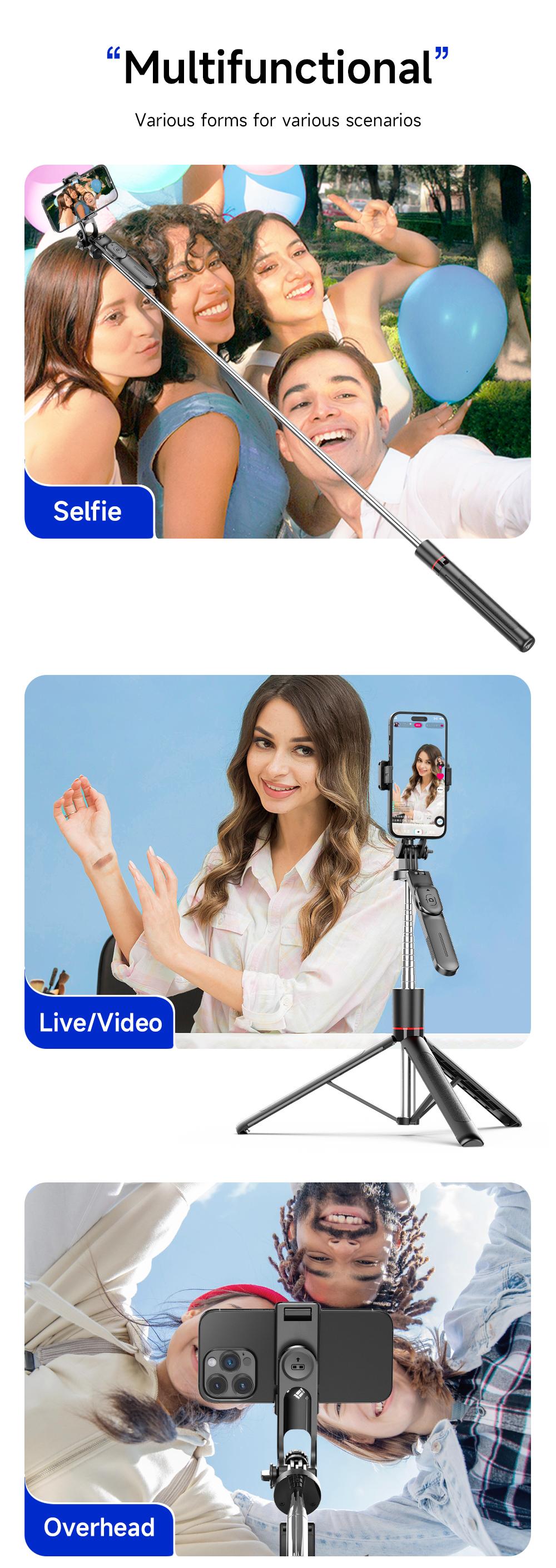 67" Phone Tripod for iPhone/Android & Selfie Stick with Remote, Upgraded Stand, Compatible with iPhone 16/15/14/13, Travel-Friendly & Stable 67" Phone Tripod for iPhone/Android & Selfie Stick with Remote, Upgraded Stand, Compatible with iPhone 16/15/14/13, Travel-Friendly & Stable