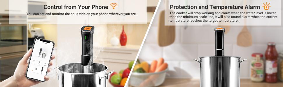 Inkbird Low Temperature Cooking Machine, WIFI Immersion cycler, Suitable for Low Temperature Cooking of Meat and Vegetables, Ultra Silent and Fast Heating, Comes with APP Recipe Timer Alarm Clock, kitchen utensils-TikTokShopBlackFriday Inkbird Low Temperature Cooking Machine, WIFI Immersion cycler, Suitable for Low Temperature Cooking of Meat and Vegetables, Ultra Silent and Fast Heating, Comes with APP Recipe Timer Alarm Clock, kitchen utensils-TikTokShopBlackFriday