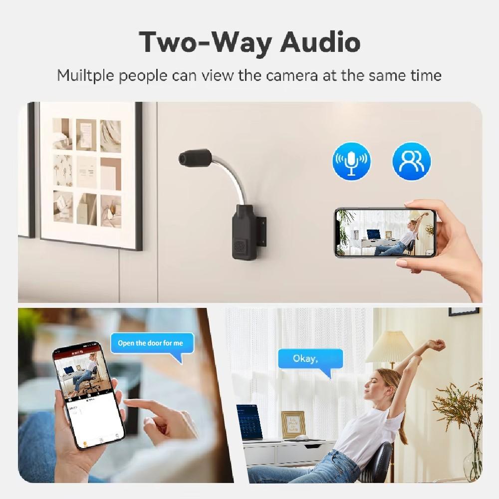 1080P WiFi Pet Camera with 24/7 Recording, Human Detection Alerts Via Phone, 2-Way Talk, Night Vision for Home Baby Monitoring