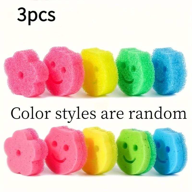 3-Piece Magic Sponge Set, Color-Coded Scratch-Free Kitchen Sponges, Soft Brush Texture, ///blue, Gentle on Surfaces